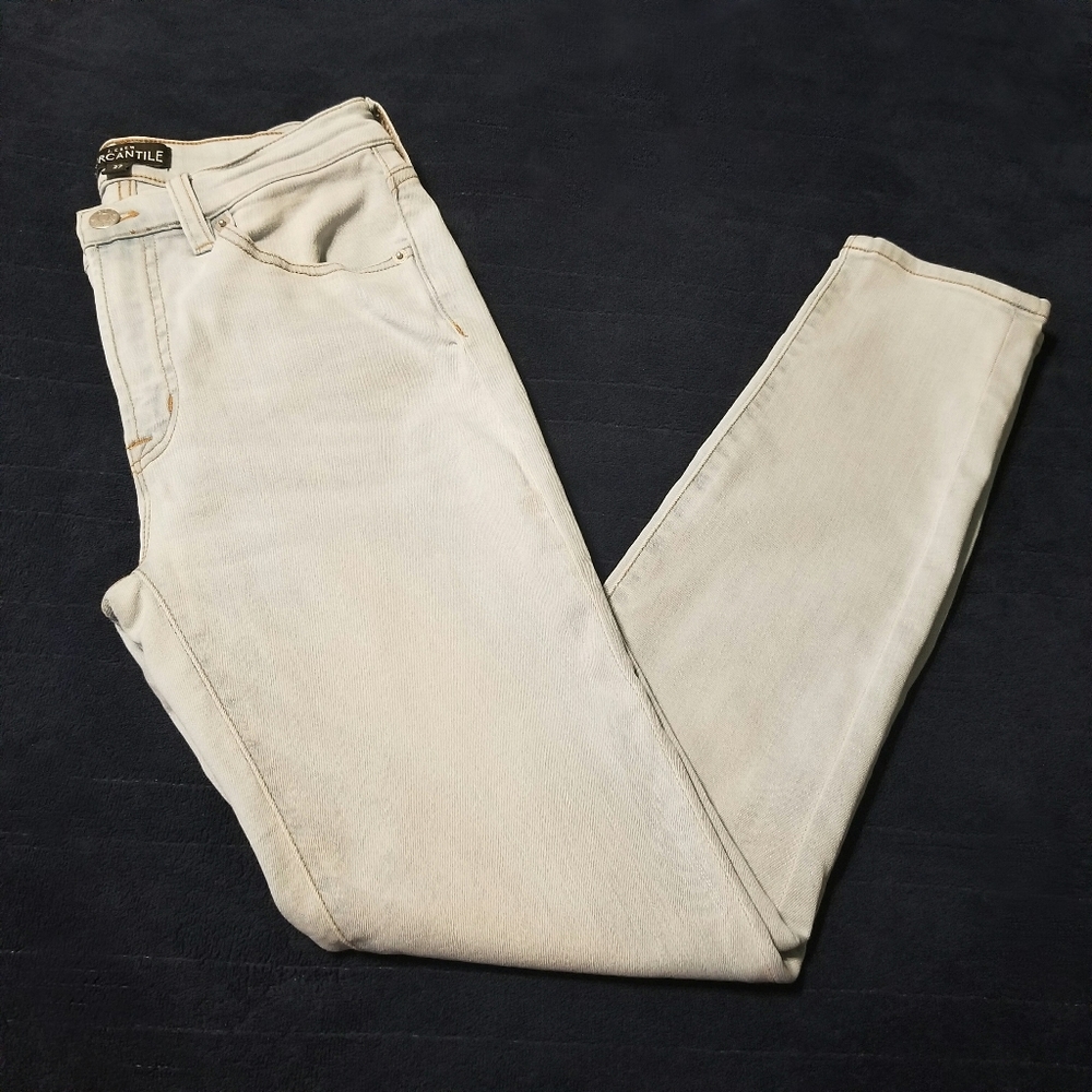 J.Crew Mercantile Straight Leg Silhouette Jeans Five-Pocket Styling Zip Fly